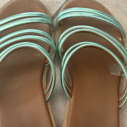 Green sandals used, size 39