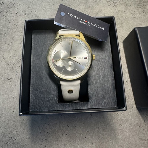 Tommy Hilfiger watch, white and gold