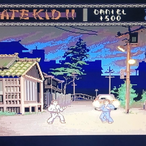 The Karate Kid Part II Commodore Amiga game used, complete