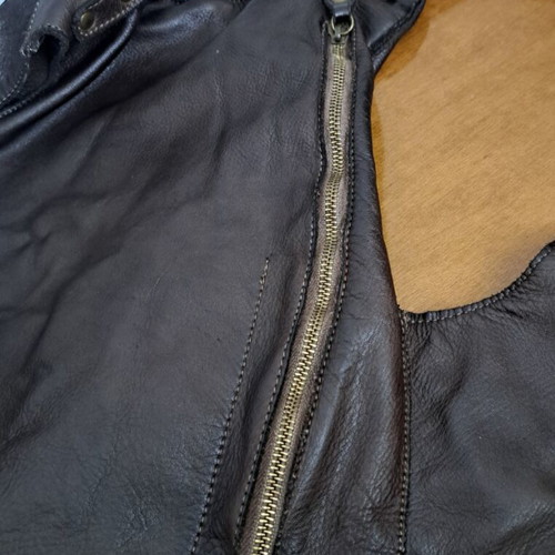 Italian leather backpack in dark brown, like new, minimal design