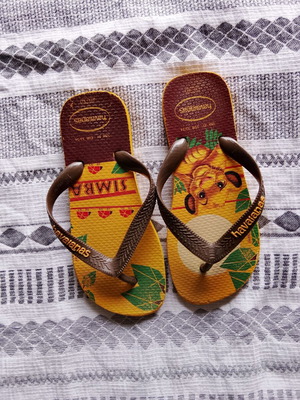 Σαγιονάρες παιδικές Simba Havaianas νούμερο 31/32 σαν καινούργιο, καφέ και πορτοκαλί