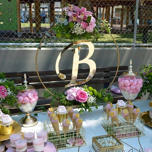 Gold plexiglass letter large used for decoration