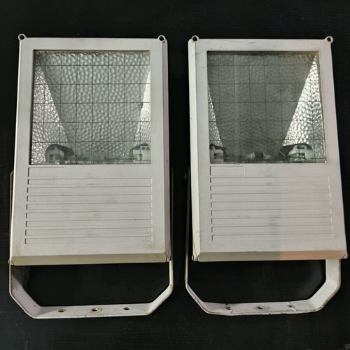 Outdoor floodlights used, set of 2, 35x24cm