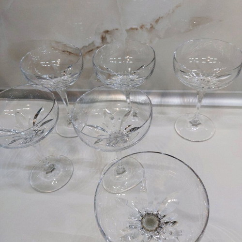 Crystal Ice Cream Glasses set of 6 like new