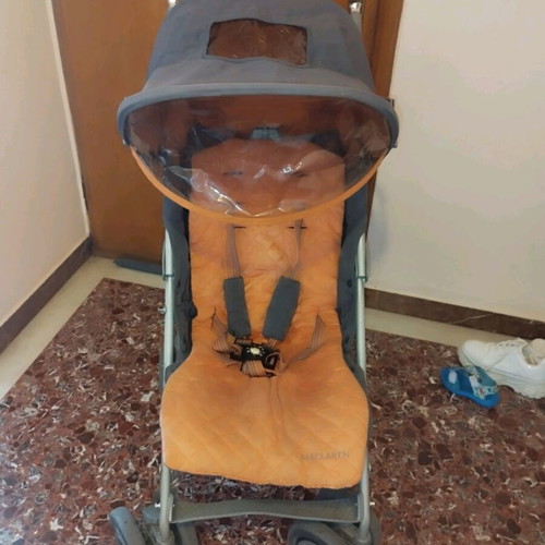 Maclaren Baby Stroller used with footmuff and rain cover