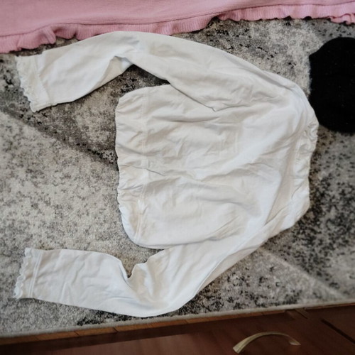 Pom Pom bolero, shirt scarf and hat like new, white and pink