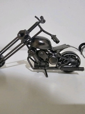 Decorative metal chopper motorcycle vintage style like new