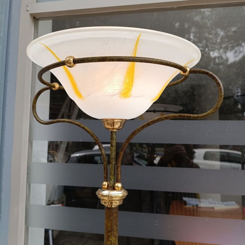 Floor lamp used, Italian vintage with dimmer, 1.86m height