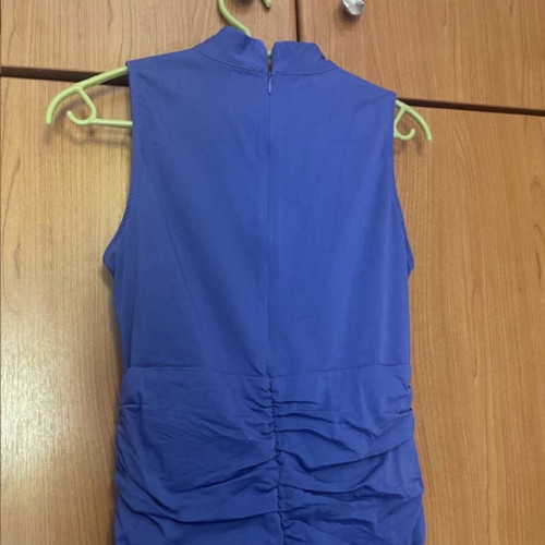 Zara mini dress with ruching like new, size S, blue