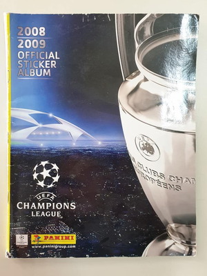 Άλμπουμ Champions League μεταχειρισμένο 2008-2009 με 260 αυτοκόλλητα κολλημένα