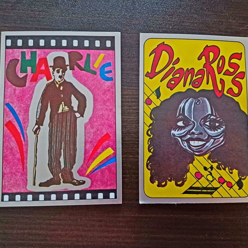 Panini figurine set 4, like new, 1980's pop art retro