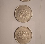Ελληνικά κέρματα 50 δραχμών σαν καινούργια, σετ 4, 1982 και 1984