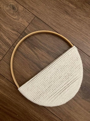 Boho hanging wall decor like new, small circular