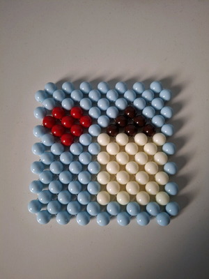 Handmade coaster with beads in house shape made to order