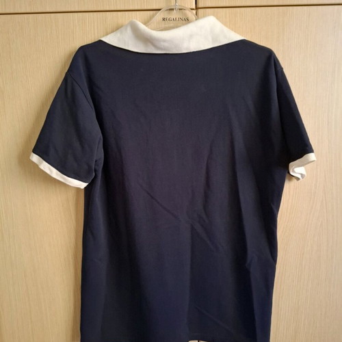 Polo shirt Monaco yacht medium size like new, cotton, white and blue