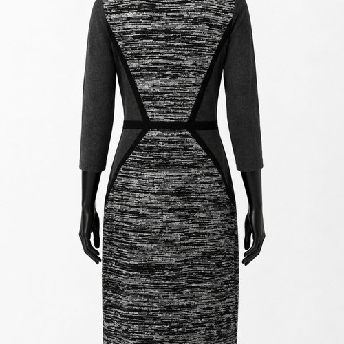 Calvin Klein knitted dress M like new, black and gray