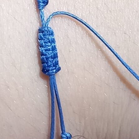 Macrame seedbeaded bracelet blue turquoise new