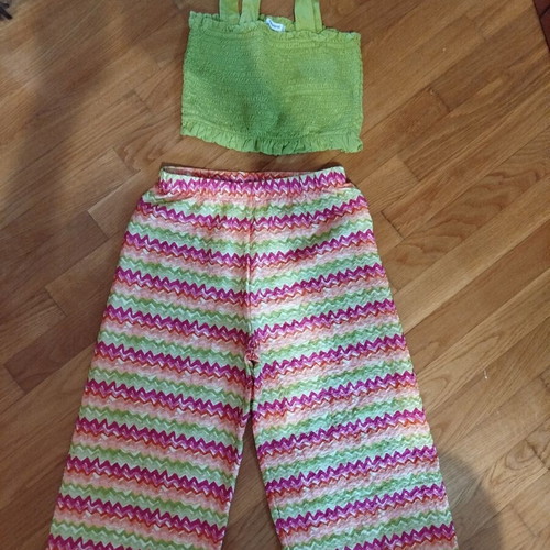 Mayoral girls' summer set like new, colorful, size 6 years