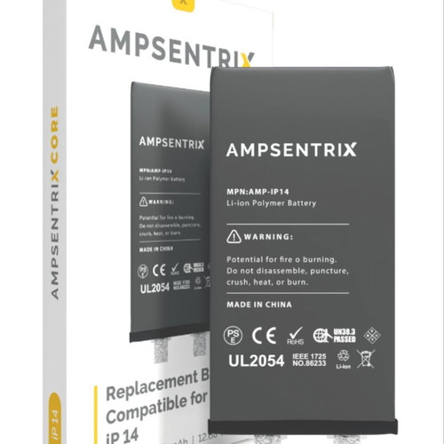AmpSentrix Core Battery for iPhone 14 new (Spot Welding Required)