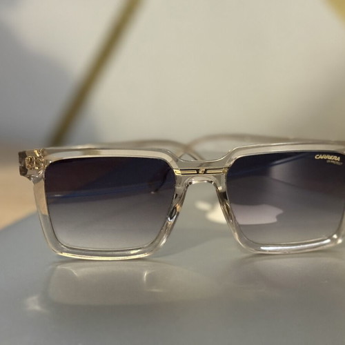 Carrera sunglasses used, crystal gold frame, gradient lenses