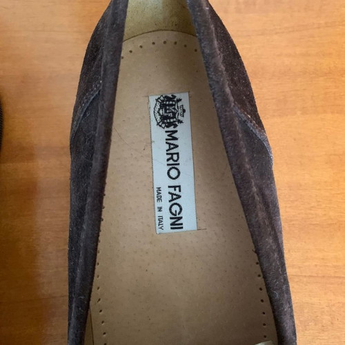Mario Fagni men's shoes new, pack of 2, brown and black suede