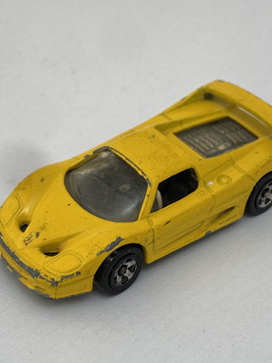 Ferrari F50 Hot Wheels toy car used, yellow, scale 1:64