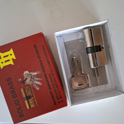 HH Solid Brass Security Lock like new, European profile