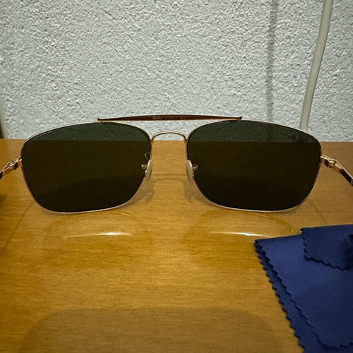 Ray-Ban 3560 001 6117 145 The Colonel sunglasses new, gold