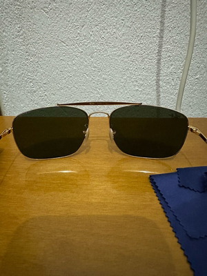 Ray-Ban 3560 001 6117 145 The Colonel sunglasses new, gold