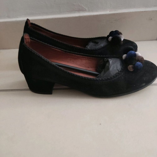 Hispanitas women's shoes ballerinas size 39 like new, suede with tassels