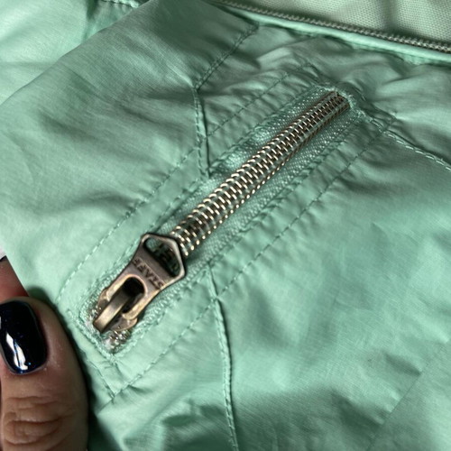Staff jacket used, thin, turquoise, size S