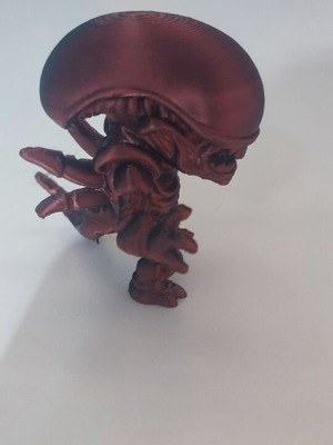 Alien 3D-printed figure like new, 6 x 6 cm