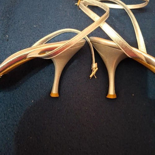 Elegant sandals like new, silver, size 40