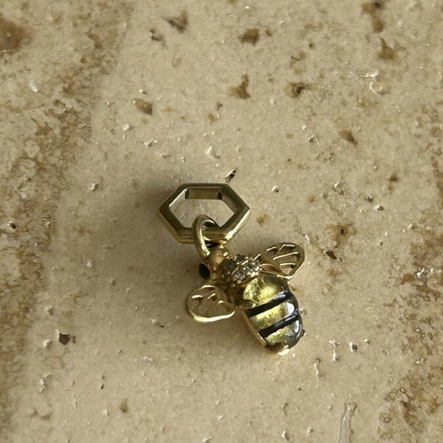 Pandora Charm Bee with Cubic Zirconia and Yellow Crystal, Like New