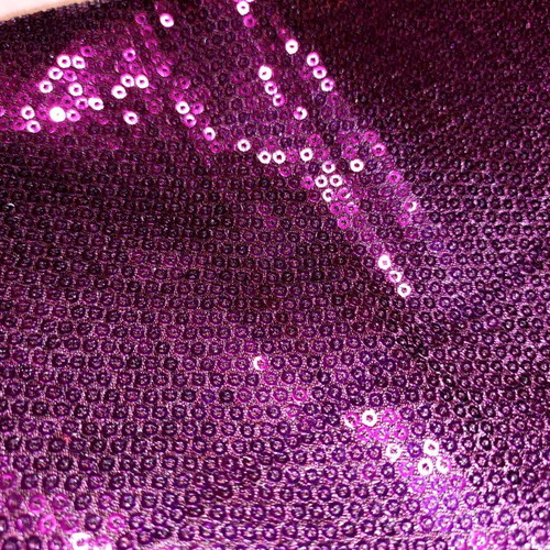 Benetton clutch bag with purple sequins new