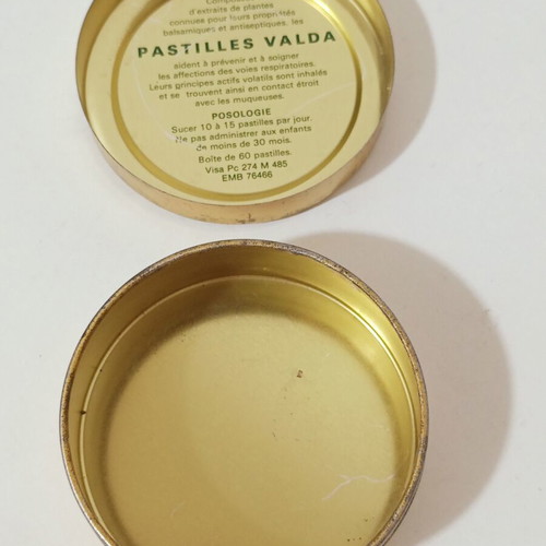 Strepsils and Valda Pastilles small vintage tins used