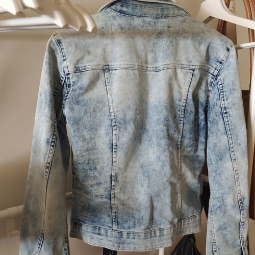 Denim jacket used, short waist, size S, blue