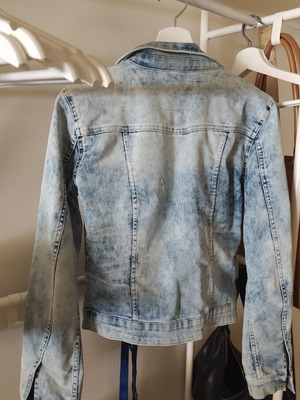 Denim jacket used, short waist, size S, blue