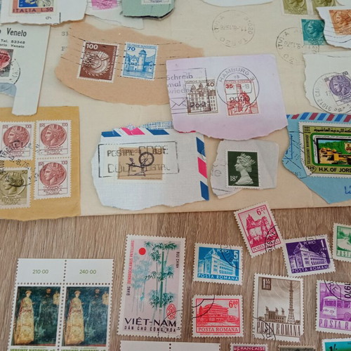 Vintage Stamp Collection from Abroad used, lot