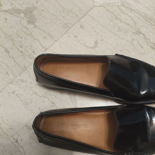 J Bournazos moccasins like new, black, size 40