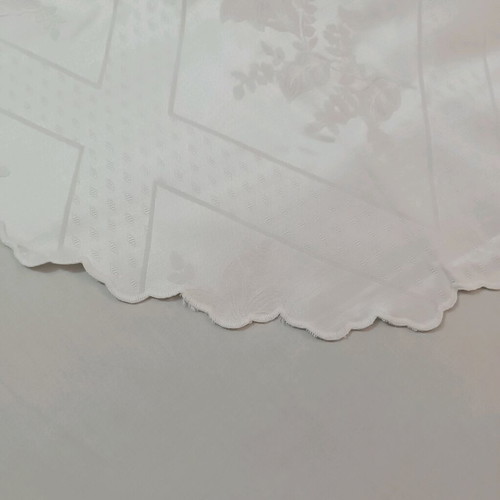Vintage satin white embossed double blanket like new 260x260