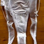 Luna white string underwear new, small