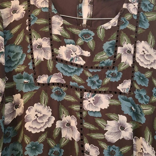 Attrattivo long dress like new, size XL, multicolor floral design