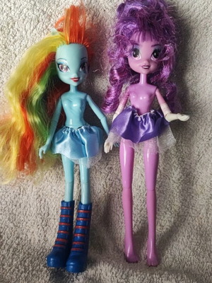 My Little Pony Twilight Sparkle and Rainbow Dash Met Gala dolls like new
