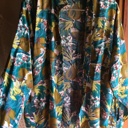 Vintage 80's floral viscose shirt, 38/M, like new