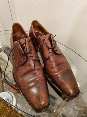 Campanile Brown Leather Dress Shoes used Size 43