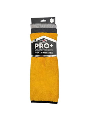 Feral Pro+ σετ 3 πετσετών detailing αυτοκινήτου από μικροΐνες, κίτρινες 40x60cm