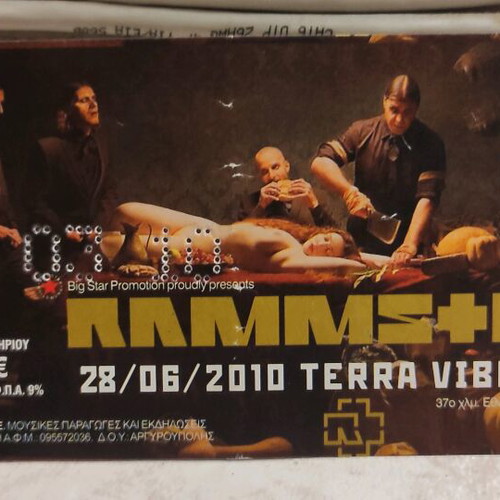 Rammstein Ticket 28/6/2010 like new, Terra Vibe Park