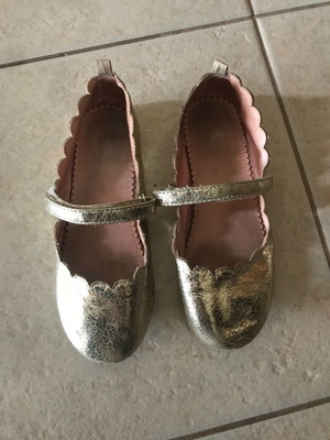 Μπαλαρίνες παιδικές μεταχειρισμένες χρυσό χρώμα μέγεθος 31 H&M δερμάτινες