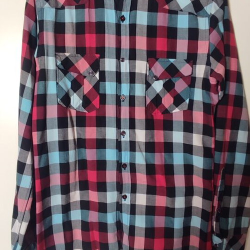 Vittorio Artist checked shirt used, 100% cotton, size S